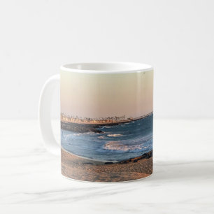 Newport Beach at Sunset, California Kaffemugg