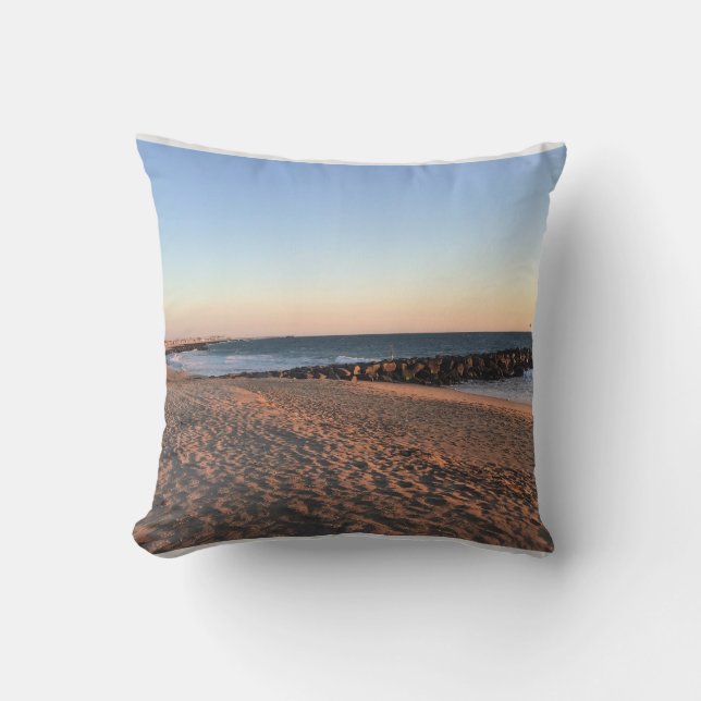 Newport Beach at Sunset, California Kudde (Framsida)