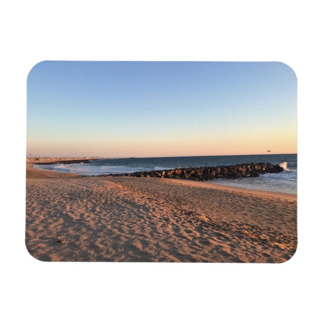Newport Beach at Sunset, California Magnet (Horisontell)