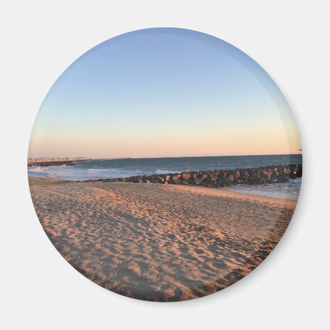 Newport Beach at Sunset, California Magnet (Framsidan)