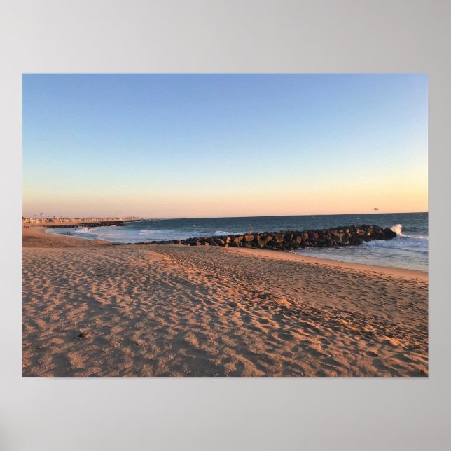 Newport Beach at Sunset, California Poster (Framsidan)