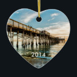 Newport Beach Balboa Pier Julgransprydnad Keramik<br><div class="desc">Newport Beach's Balboa Pier i södra Kalifornien. Ett anpassade med många alternativ.</div>