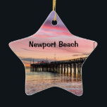 Newport Beach Balboa Pier Julgransprydnad Keramik<br><div class="desc">Newport Beach's Balboa Pier i södra Kalifornien. Ett anpassade med många alternativ.</div>