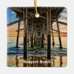 Newport Beach Balboa Pier Julgransprydnad Keramik<br><div class="desc">Snygg Newport Beach i södra Kalifornien med Balboa Pier. Den här två sidans prydnadsföremål är vibrerande med olika vyer och gör ett underbart semesterminne.</div>