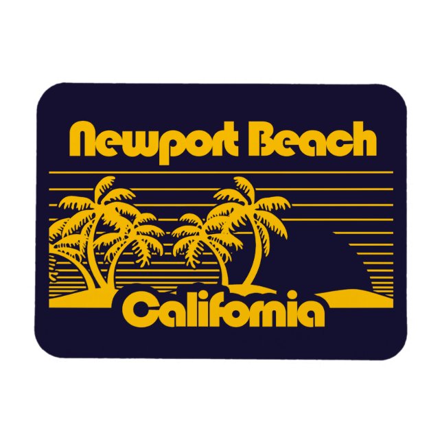 Newport Beach California Magnet (Horisontell)