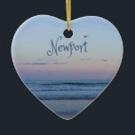Newport Beach California Ocean Sunrise Blue Julgransprydnad Keramik<br><div class="desc">Newport Beach California Ocean Sunrise Blue BeSnygg bild av Newport-strandsoluppgången. Där kan man känna sig som sitta i fred och frid när fågeln flyger genom luft och havets brinnande strömmar in i ansikte. Lyssna på ljuset vinkarare när de rullar in och kom ihåg en semester du hade i gång. När...</div>