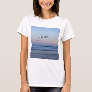 Newport Beach California Ocean Sunrise Blue T Shirt