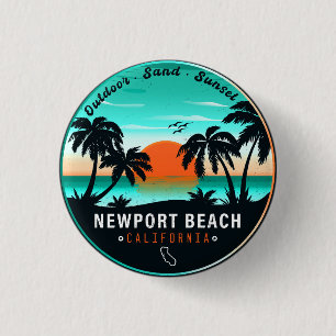Newport Beach California Retro Sunset Souvenir 60 Knapp