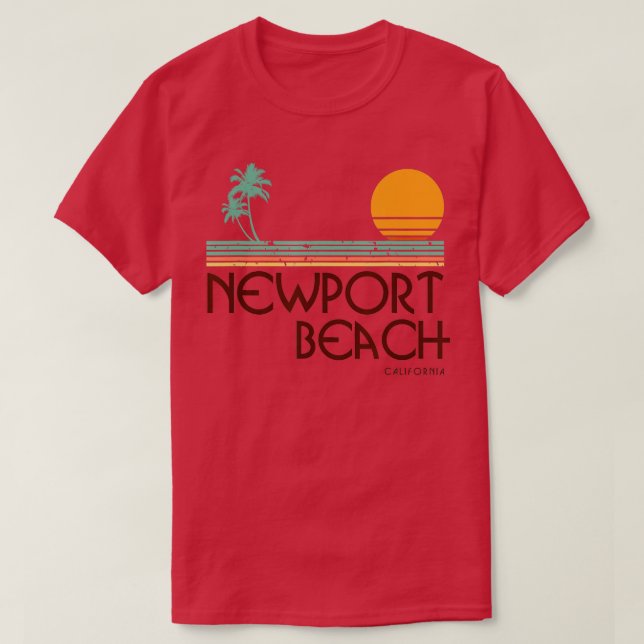 Newport Beach California Surfa Light T Shirt (Design framsida)