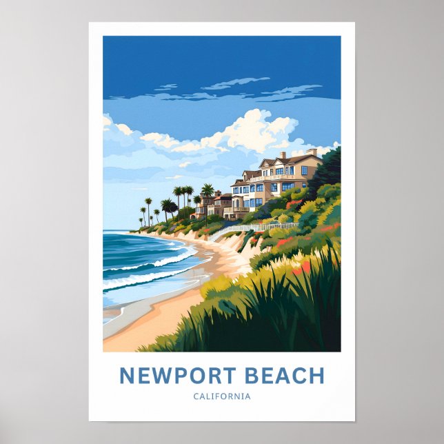 Newport Beach California Travel Poster (Framsidan)