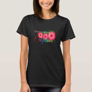 Newport Beach California Tropical Flowers Family V T Shirt