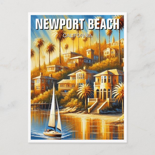 Newport Beach California Vykort (Framsida)