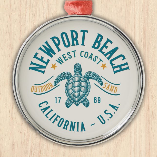 Newport Beach California West Coast Julgransprydnad Metall (Skapare uppladdad)