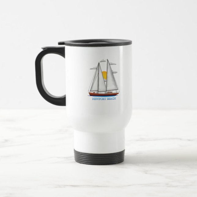 Newport Beach Coastal Nautical Sailing Sailor Resemugg (Vänster)