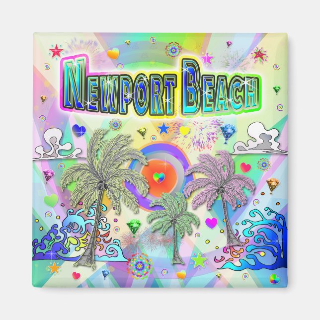 Newport Beach Deep Dream Magnet (Framsidan)