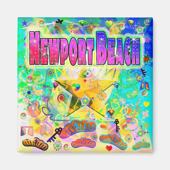 Newport Beach Epoch Hour Magnet (Framsidan)