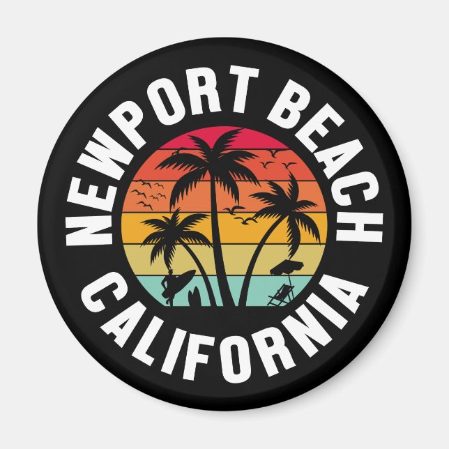 Newport Beach,Kalifornien Magnet (Framsidan)