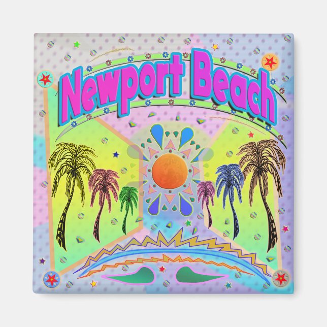 Newport Beach Lugn Begär Magnet (Framsidan)