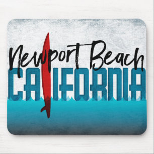 Newport Beach Mouse Pad California Surfboard Musmatta
