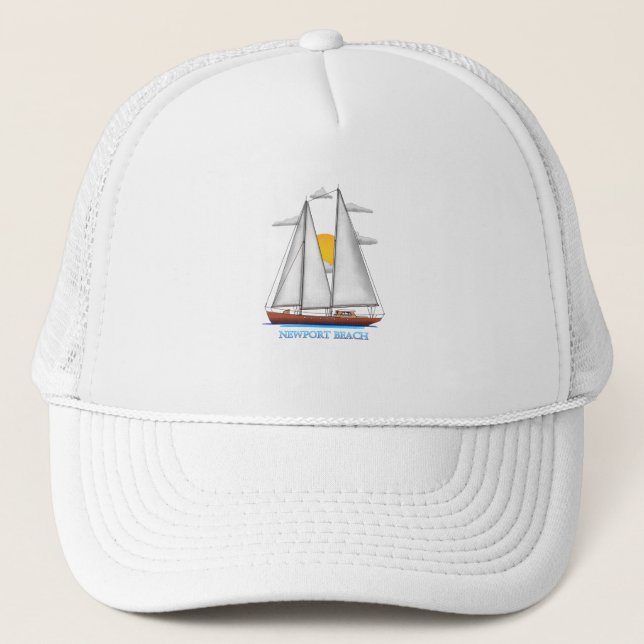 Newport Beach Nautical Sailing Sailor Keps (Framsida)