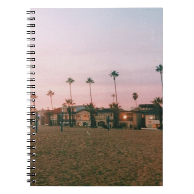 Newport Beach Pastel Sunset Anteckningsbok (Framsidan)