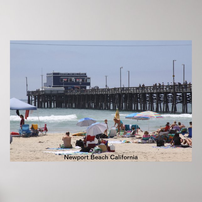 Newport Beach Pier Poster (Framsidan)