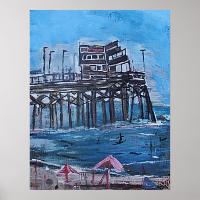 NEWPORT BEACH PIER POSTER (Framsidan)