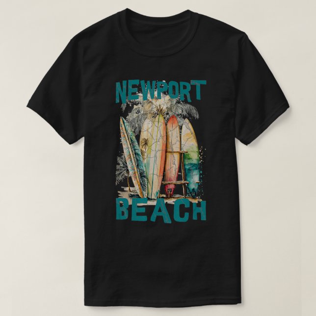 Newport Beach TShirt T Shirt (Design framsida)