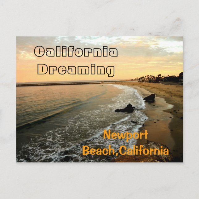 Newport Beach vid Corona del Mar Vykort (Framsida)