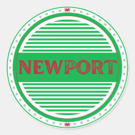 Newport City Pride Emblem – Walisisk Identitet Runt Klistermärke