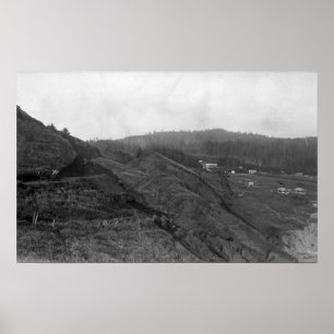 Newport den Oregon platsen på Agatestranden Poster