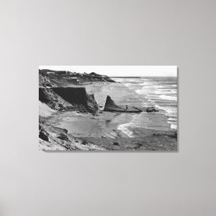 Newport den Oregon stranden beskådar den Oregon Canvastryck