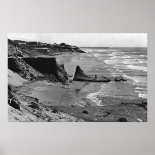 Newport den Oregon stranden beskådar den Oregon Poster