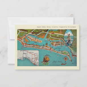 Newport Harbor Notkort, 3,5" x 5" vykort