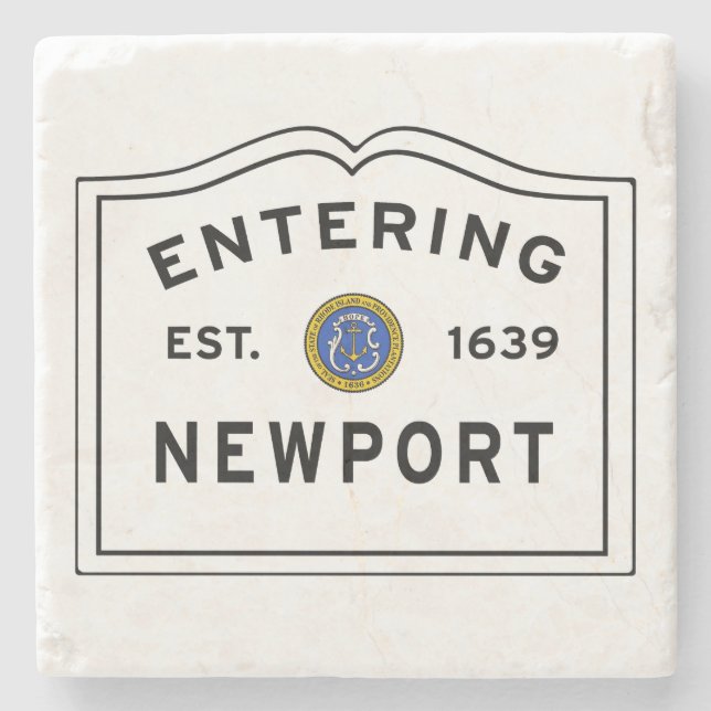 Newport Infartsskylt Stenunderlägg (Framsidan)