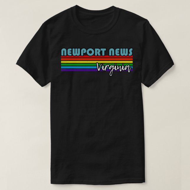 Newport News Virginia Pride Newport News LGBT Gif T Shirt (Design framsida)