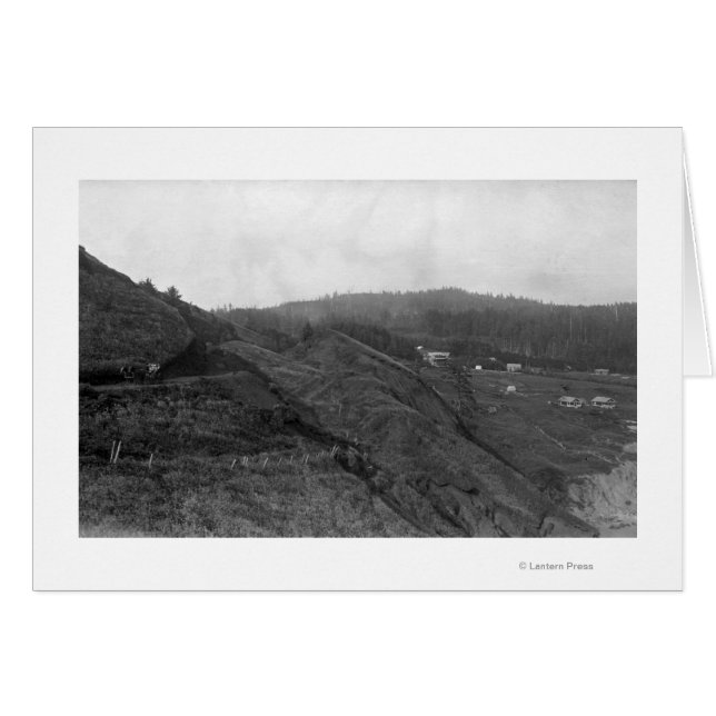 Newport, Oregon Scene vid Agate Beach Photograph Hälsningskort (Framsidan Horizontal)