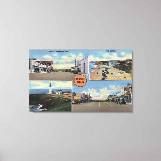 Newport, Oregon - Yaquina Lighthouse, Main Canvastryck (Framsida)