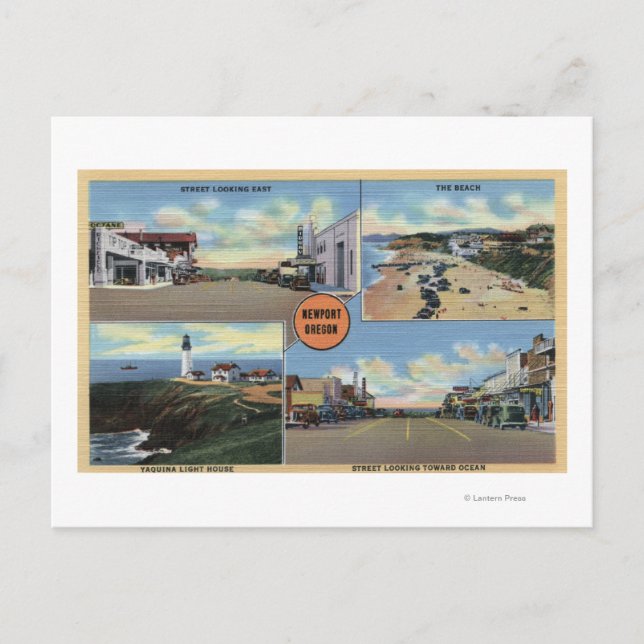 Newport, Oregon - Yaquina Lighthouse, Main Vykort (Framsida)