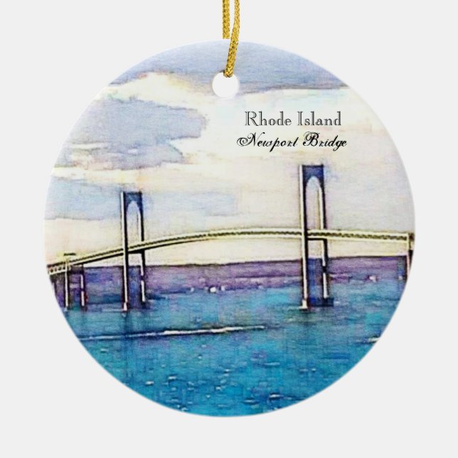 Newport överbryggar prydnaden julgransprydnad keramik (Framsidan)