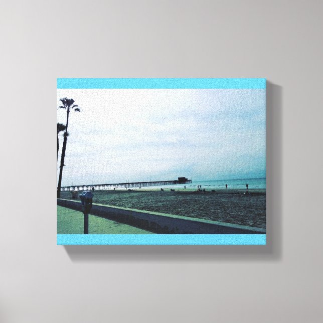Newport Pier, Newport Beach, Kalifornien Canvastryck (Framsida)