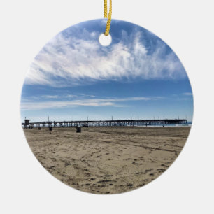 Newport Pier, Newport Beach, Kalifornien Julgransprydnad Keramik