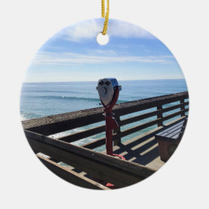 Newport Pier, Newport Beach, Kalifornien Julgransprydnad Keramik