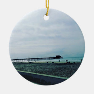 Newport Pier, Newport Beach, Kalifornien Julgransprydnad Keramik