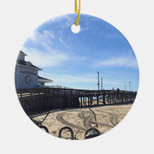 Newport Pier, Newport Beach, Kalifornien Julgransprydnad Keramik