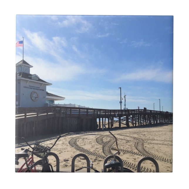 Newport Pier, Newport Beach, Kalifornien Kakelplatta (Framsidan)
