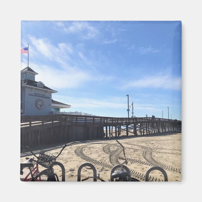 Newport Pier, Newport Beach, Kalifornien Magnet (Framsidan)