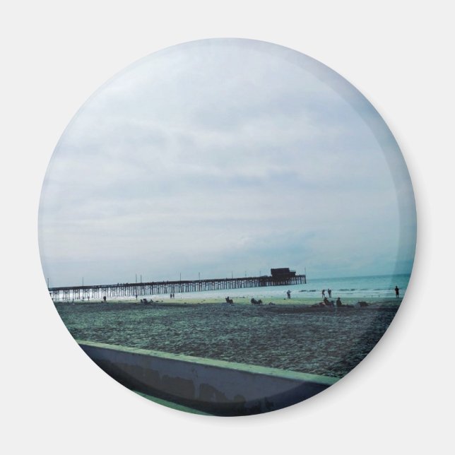 Newport Pier, Newport Beach, Kalifornien Magnet (Framsidan)