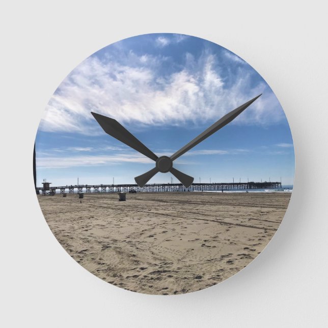 Newport Pier, Newport Beach, Kalifornien Rund Klocka (Framsida)