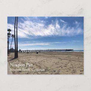 Newport Pier, Newport Beach, Kalifornien Vykort